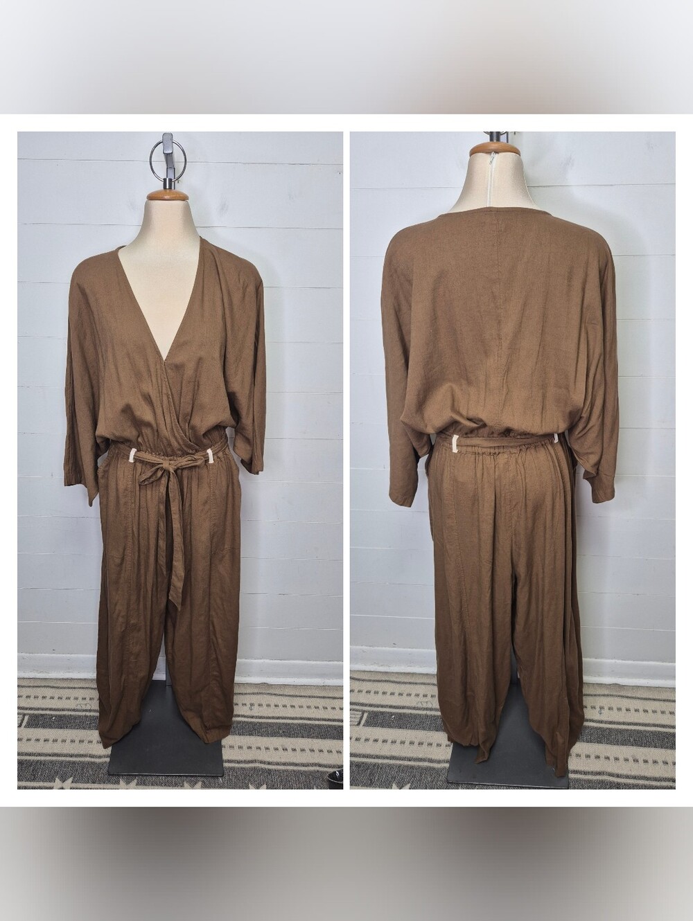 Free People Khai Brown Jumpsuit Size M - Picture 3 of 13